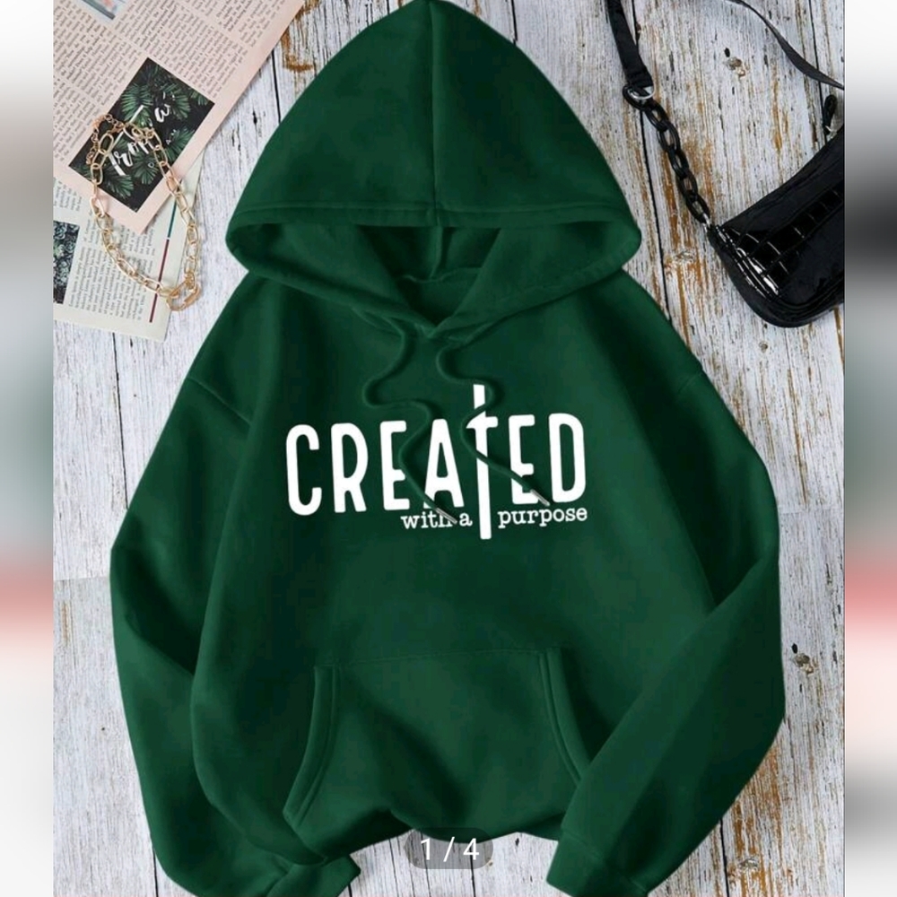 Shein hoddie  green sweatshirt Size XS